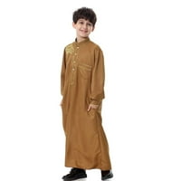 Vivianyo hd момчешки клирънс момчета среден мюсюлмански чисти модни рокли и дълги топчета удобни блузи флаш избира кафе