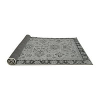 Ahgly Company Indoor Rectangle Oriental Grey Traditional Area Rugs, 7 '9'
