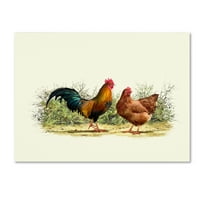 Изобразително изкуство' петел и кокошка ' платно изкуство от Студио Макнийл