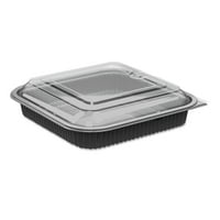 Котва опаковки кулинарни площади 2-парче микровълнова контейнер, Оз, ясно Черно, 8. 8. 2.25, 150 картон-АНЗ4118521