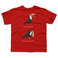 Toucan Toucan't Boys Red Graphic Tee - Дизайн от хора XL