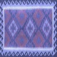 Ahgly Company Indoor Rectangle Oriental Blue Traditional Area Rugs, 2 '5'