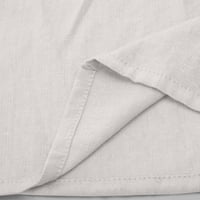 Блузи за свободното време за къси ръкави отпечатани върхове V-образно лято за жени бели s