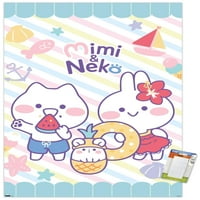 MIMI & NEKO - Плакат за стена на плажа, 22.375 34