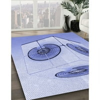 Ahgly Company Indoor Square Marketed Heavenly Blue Rugs, 7 'квадрат