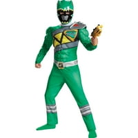Маскиране зелена мощност Рейнджърс Дино ярост мускул Хелоуин фантазия рокля костюм за дете, малки момчета и