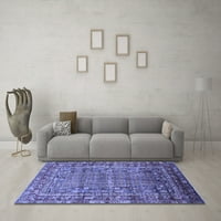 Ahgly Company Indoor Rectangle Oriental Blue Industrial Area Rugs, 8 '12'