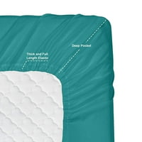 Комплект за легло с допълнителни калъфки за възглавници, дълбоки джобове, мек микрофибър, хипоалергичен, хладен и дишащ,