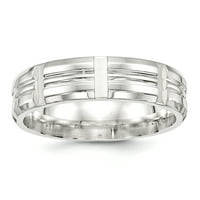 Le & Lu Sterling Silver Polished Fancy Band Lal44977
