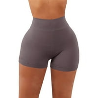 Yobecho Women Summer Workout Shorts с висока талия на корема йога къси панталони