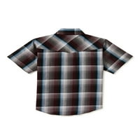 Плейнс Бойс с къс ръкав базова Снап Западна риза, размери ХС-л
