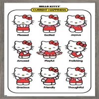 Hello Kitty - актуален плакат за стена за щастие, 22.375 34 рамки